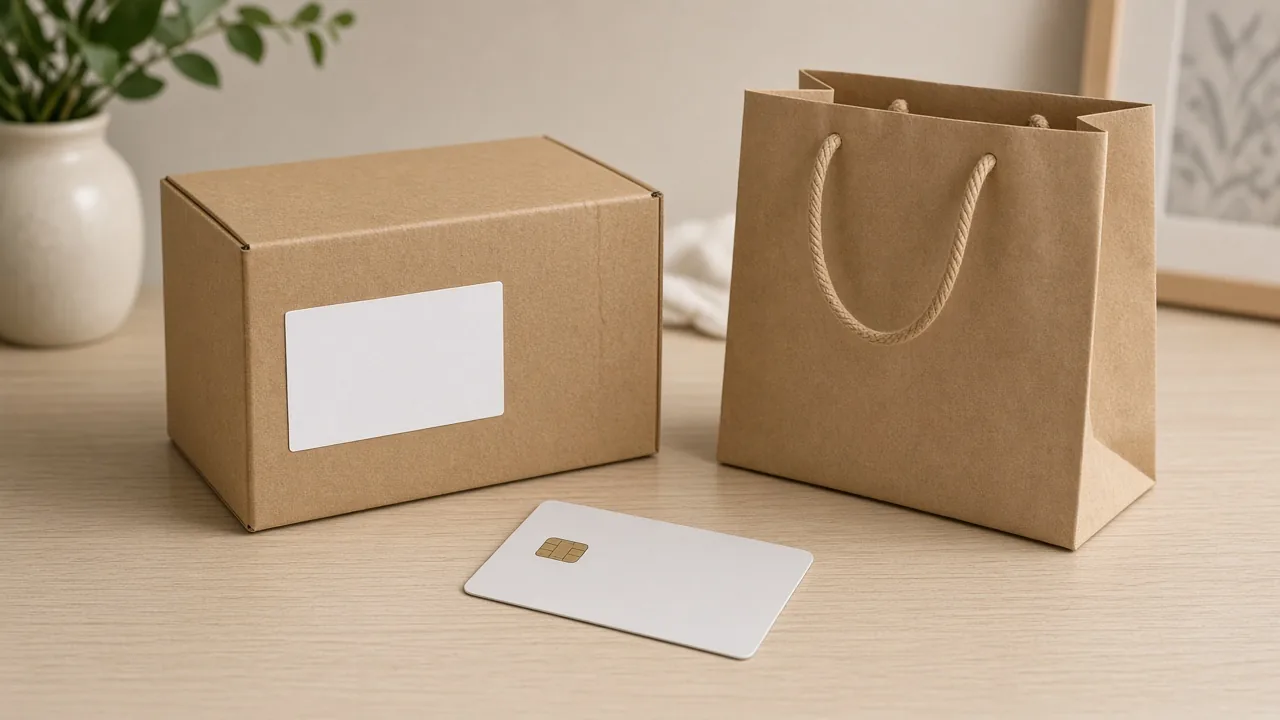 Zurückgegebener Kauf mit Geschenkkarte und Rückerstattungspaket